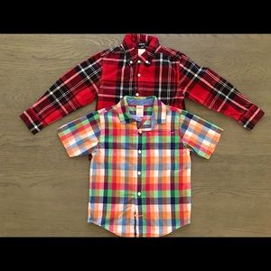 2 Boys Gymboree Button Down Shirts - Size 4T